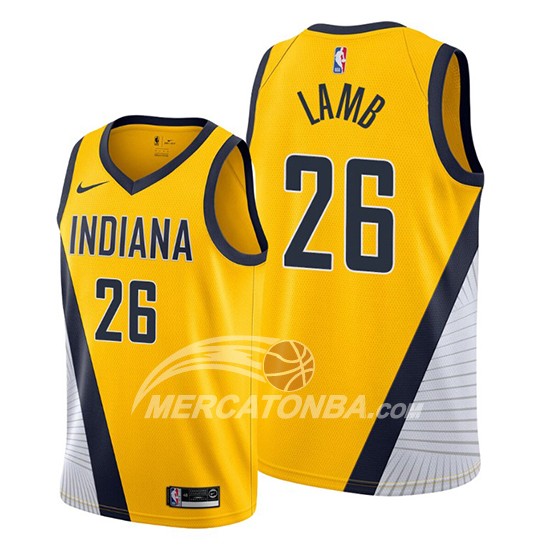 Maglia Indiana Pacers Jeremy Lamb Statement Edition Giallo